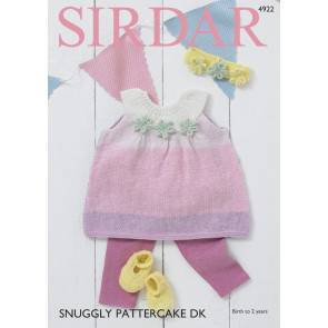 Dress, Shoes and Headband in Sirdar Pattercake DK (4922)