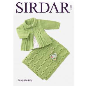 Matinee Coat and Blanket in Sirdar Snuggly 4 Ply (4941)