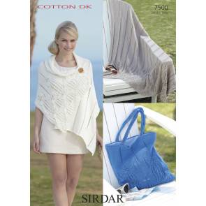 Throw, Wrap and Bag in Sirdar Cotton DK (7500)