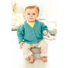 Baby Cardigan With Cable Border Knitting Pattern