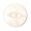 Milward Buttons - Size 11mm, 2 Hole, Pearl White, Pack of 8