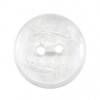 Milward Buttons - Size 15mm, 2 Hole, Flower Print, Clear, Pack of 4