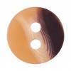 Milward Buttons - Size 27mm, 2 Hole, Tortoiseshell Effect, Brown, Pack of 2
