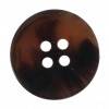 Milward Buttons - Size 17mm, 4 Hole, Tortoiseshell Effect, Brown, Pack of 3
