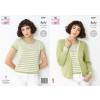 Cardigan and Top in King Cole Giza Cotton 4 Ply (5847)