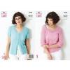 Top and Cardigan in King Cole Giza Cotton 4 Ply (5848)