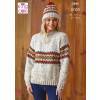 Sweater and Hats in King Cole Fashion Aran (5868)