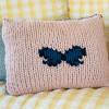 Butterfly Pillow in Lion Brand Touch Of Alpaca Thick & Quick (M22084) - PDF - Print at Home
