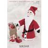 Cone Shaped Santa in Sirdar Snuggly Snowflake DK and Hayfield Bonus DK (4593)