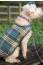 Knitted plaid dog coat for your stylish best friend