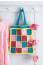 Brightly coloured crocheted granny square bag