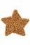 Small star Christmas decoration knitted in gold