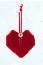 Red knitted heart Christmas tree decoration