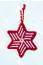 Knitted striped star Christmas decoration