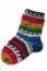 Rainbow striped knitted baby socks 