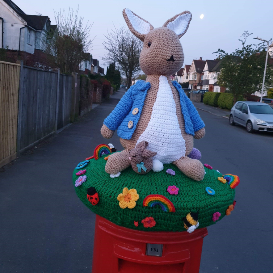 Mystery Easter themed cosy appears on Tunbridge Wells postbox
