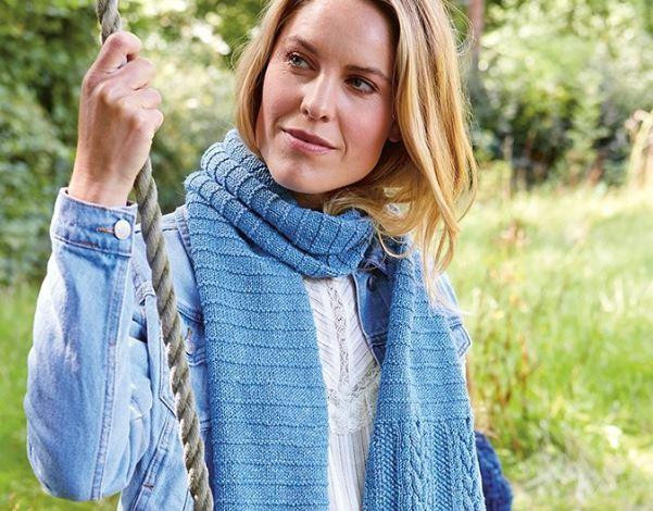 Ladies Cable Knit Scarf - Pattern of the Week