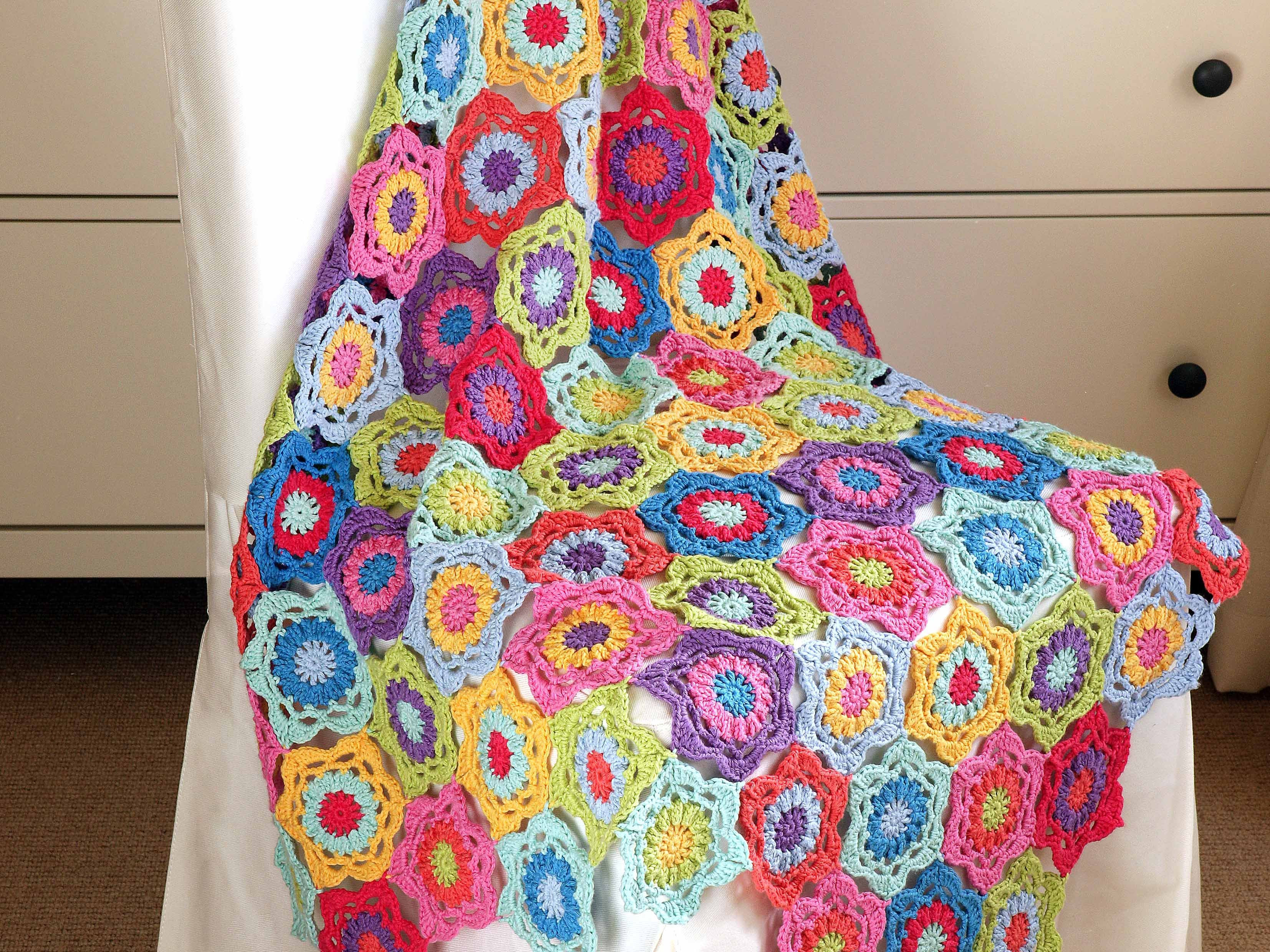 Technicolour Floral Blanket Crochet Kit