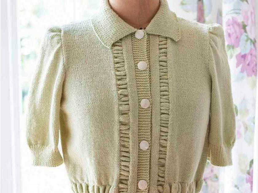 Marriner 1689 cardigan femme à capuche vintage knitting pattern dk 30-40" facile