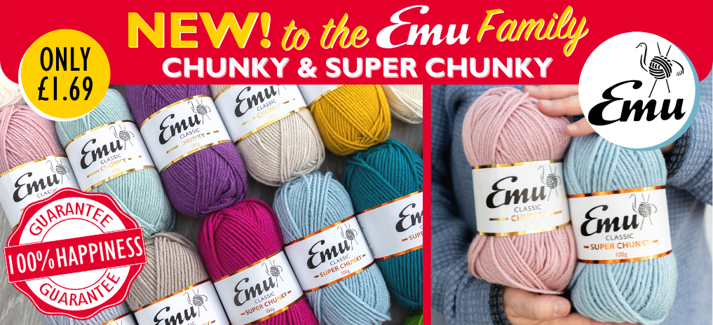 NEW! Emu Classic Yarn Chunky & Super Chunky