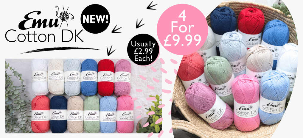 Emu Cotton DK 4 For £9.99 Introductory Offer